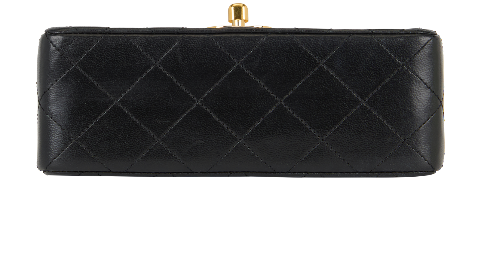 Mini Square Classic Flap, &pound;3,300, Handbags, Black, Lambskin Leather, Top view